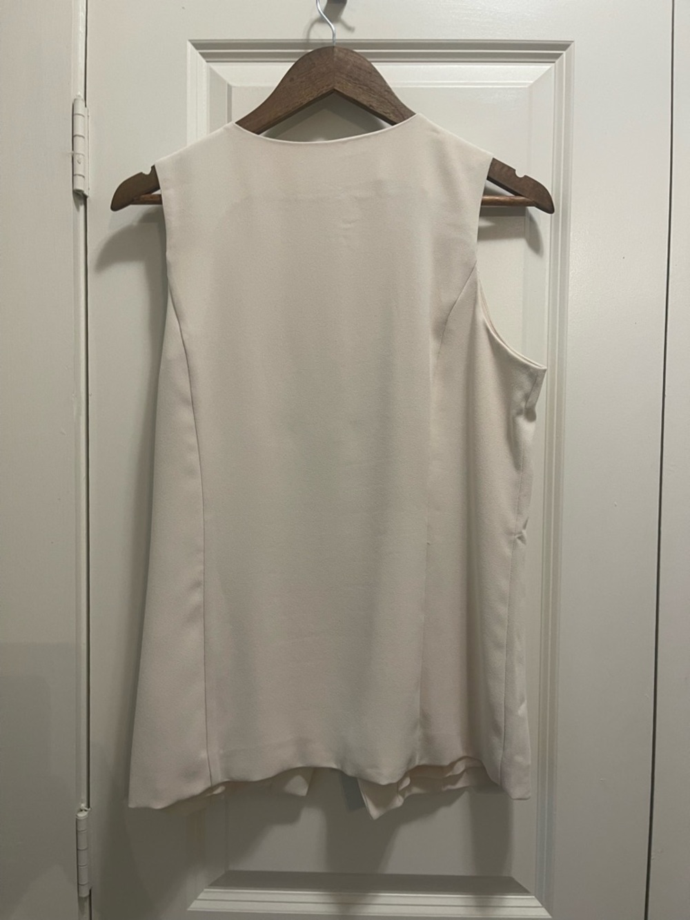 LOFT Soft Ivory Button-Front Shell - Picture 3 of 5